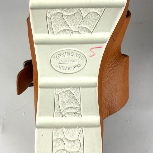Kork-Ease Tan Leather Cork Wedge Sandals - Size 7M - Picture 14 of 14